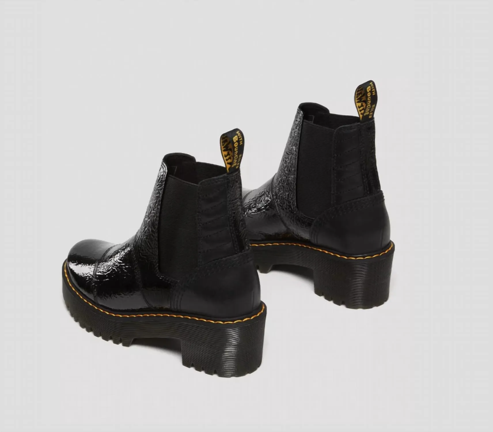 Rozalie In Black Distressed Patent   Melbourne