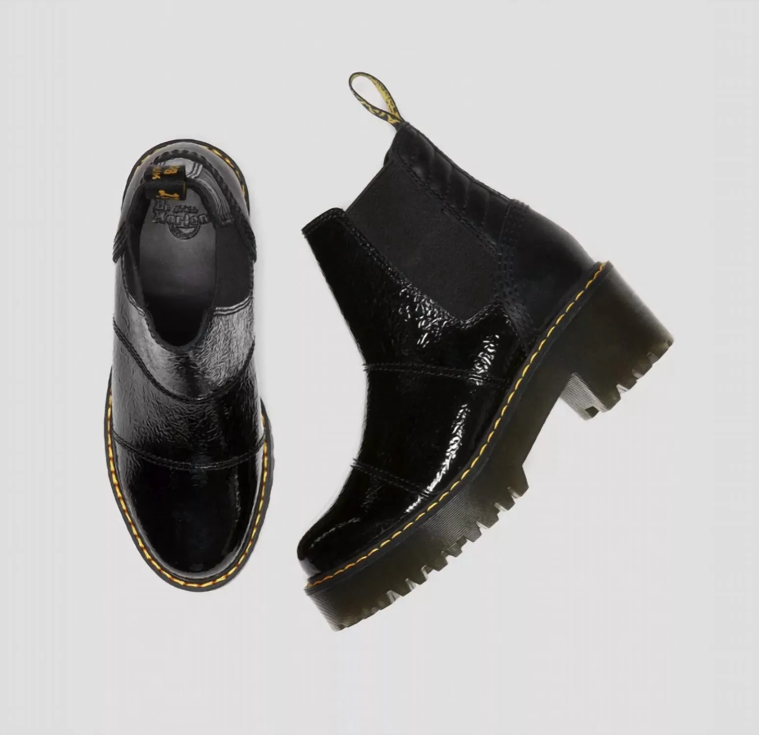 Rozalie In Black Distressed Patent   Melbourne