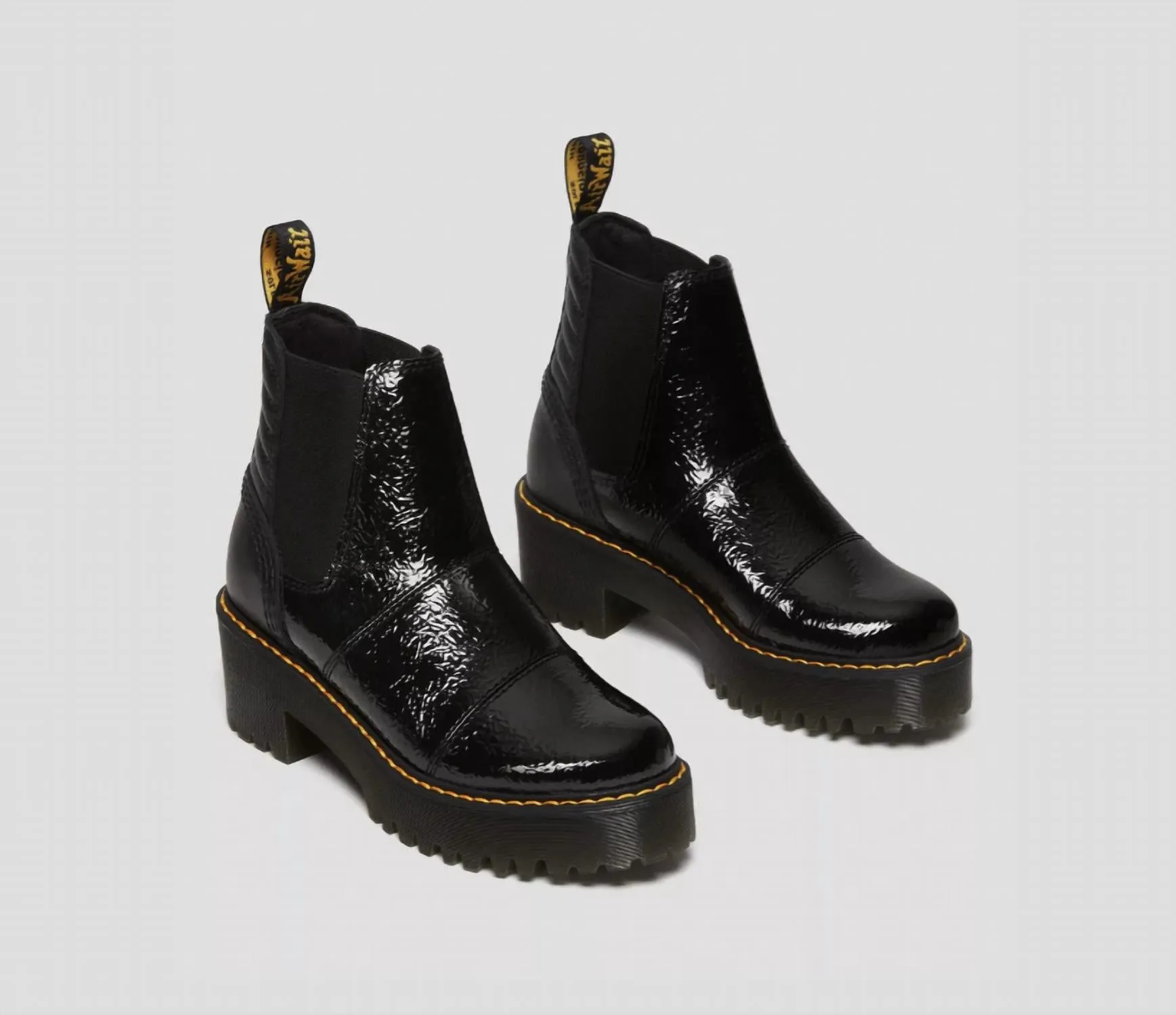 Rozalie In Black Distressed Patent   Melbourne