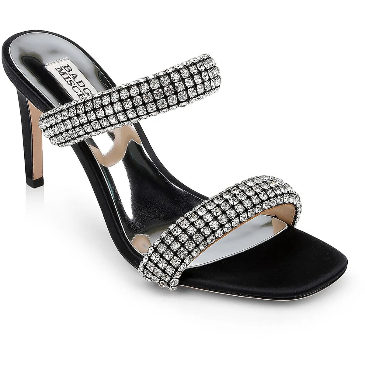 Sade Womens Glitter Slip On Heels