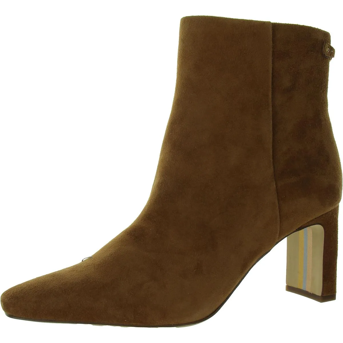 Saige Womens Faux Suede Block Heel Mid-Calf Boots