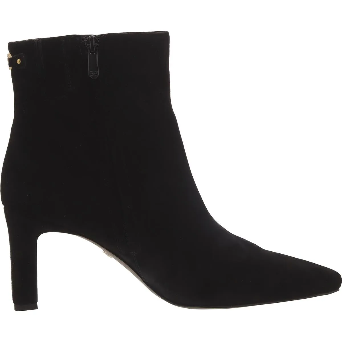 Saige Womens Faux Suede Block Heel Mid-Calf Boots