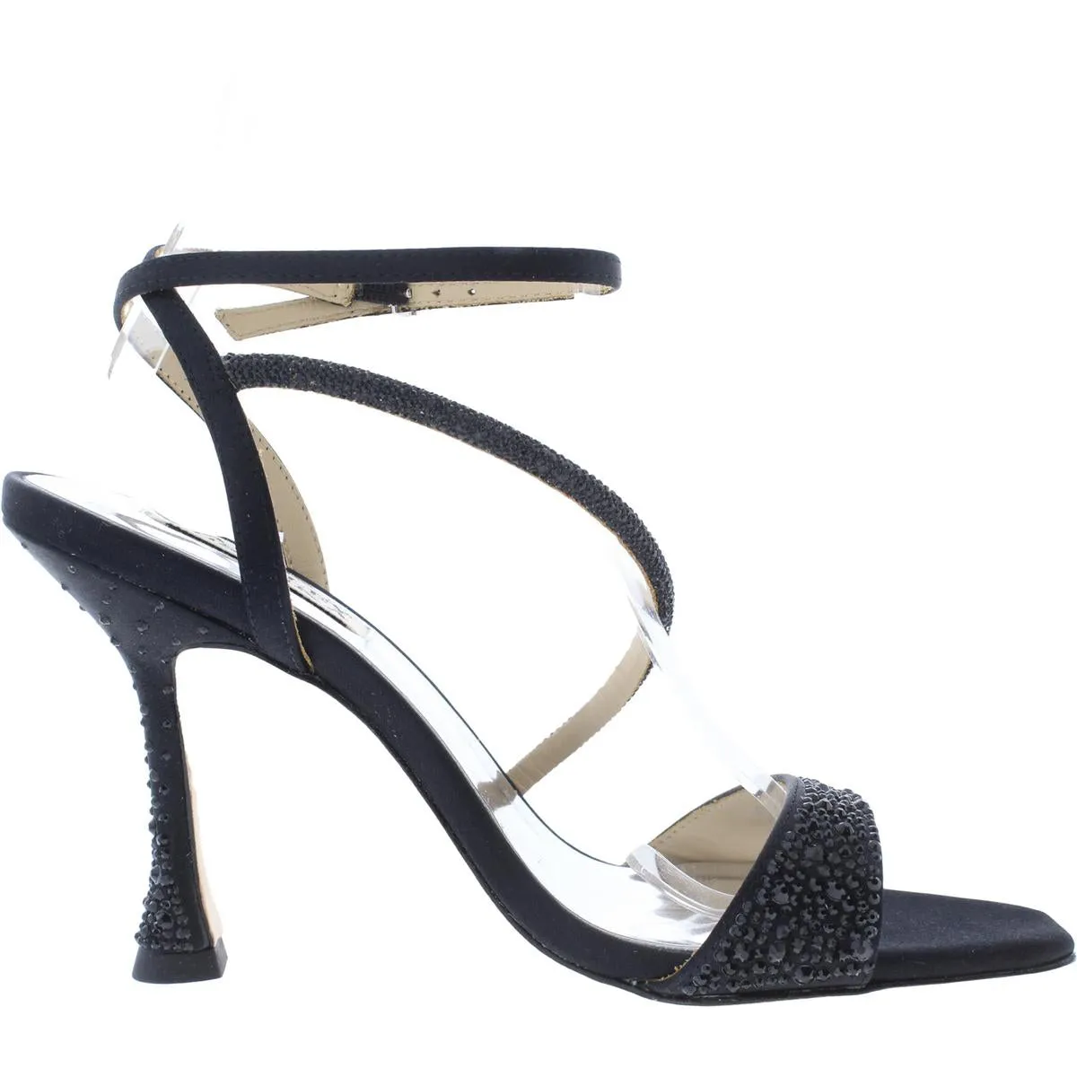 Sally  Womens Leather Open Toe Heels