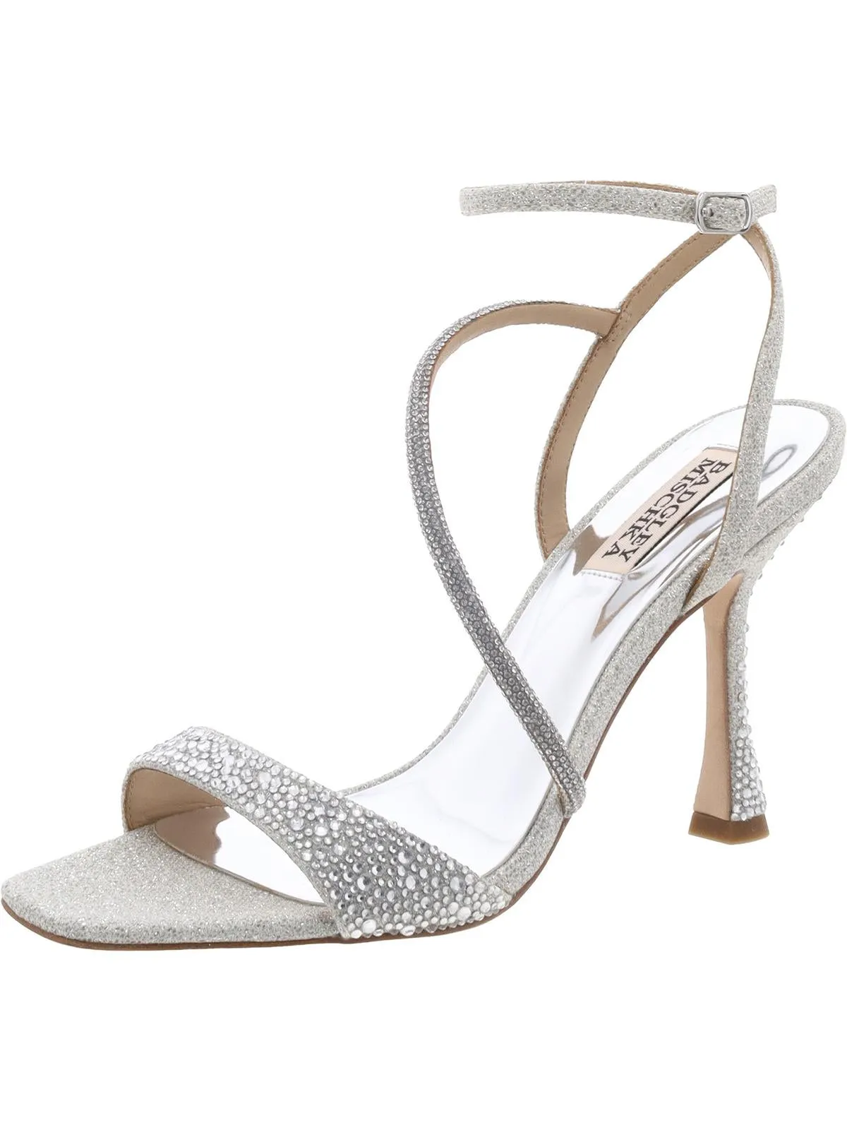 Sally  Womens Leather Open Toe Heels