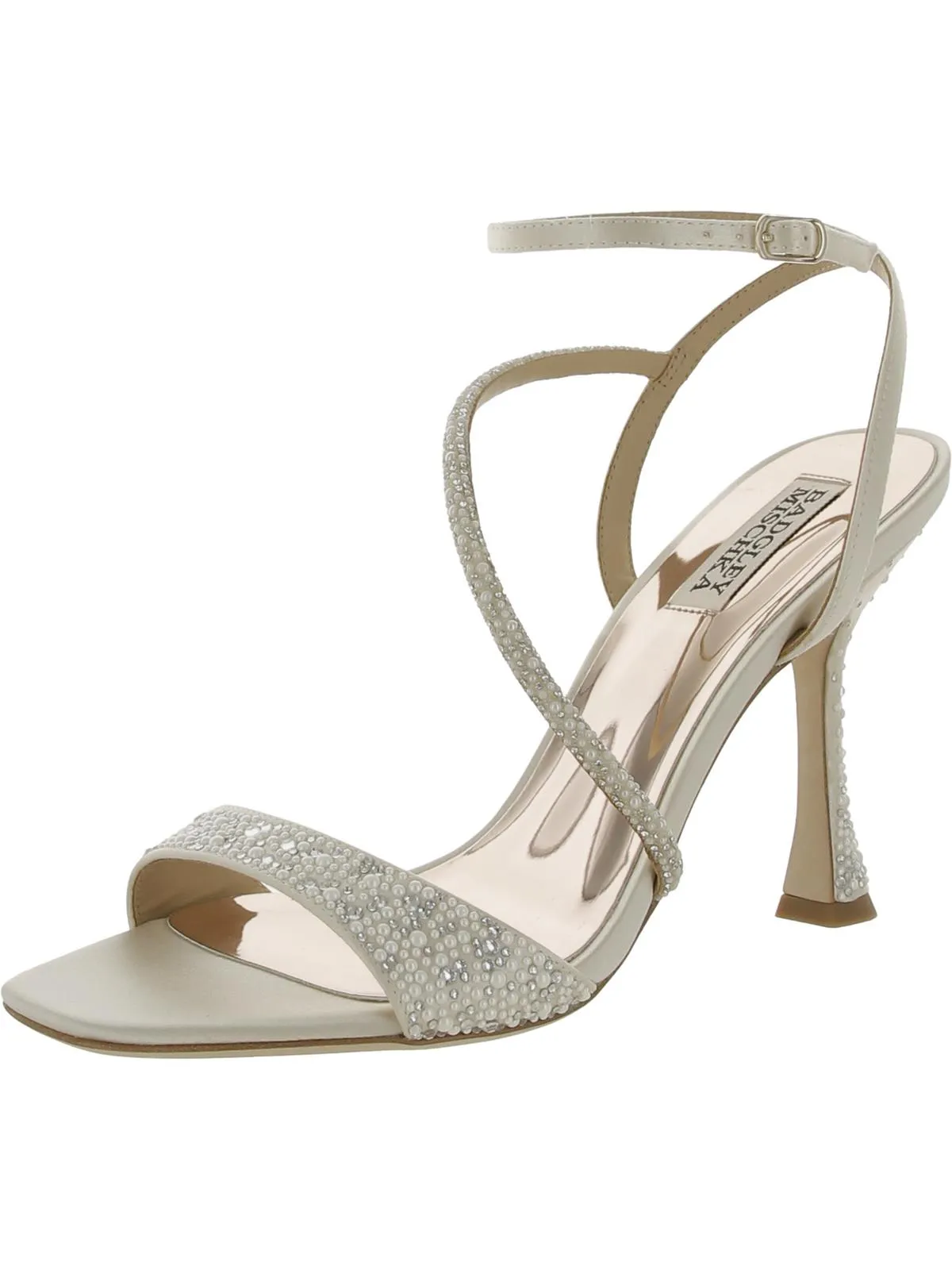 Sally  Womens Leather Open Toe Heels