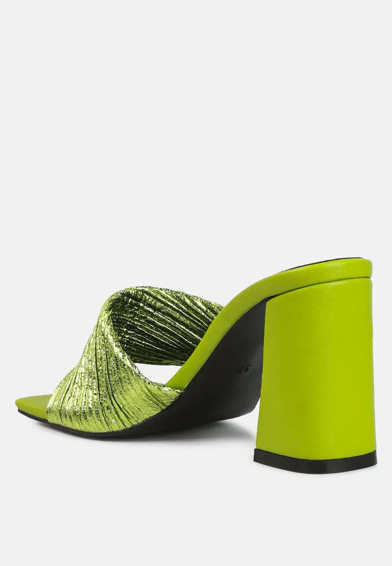 salty you crinkled high heeled block sandals