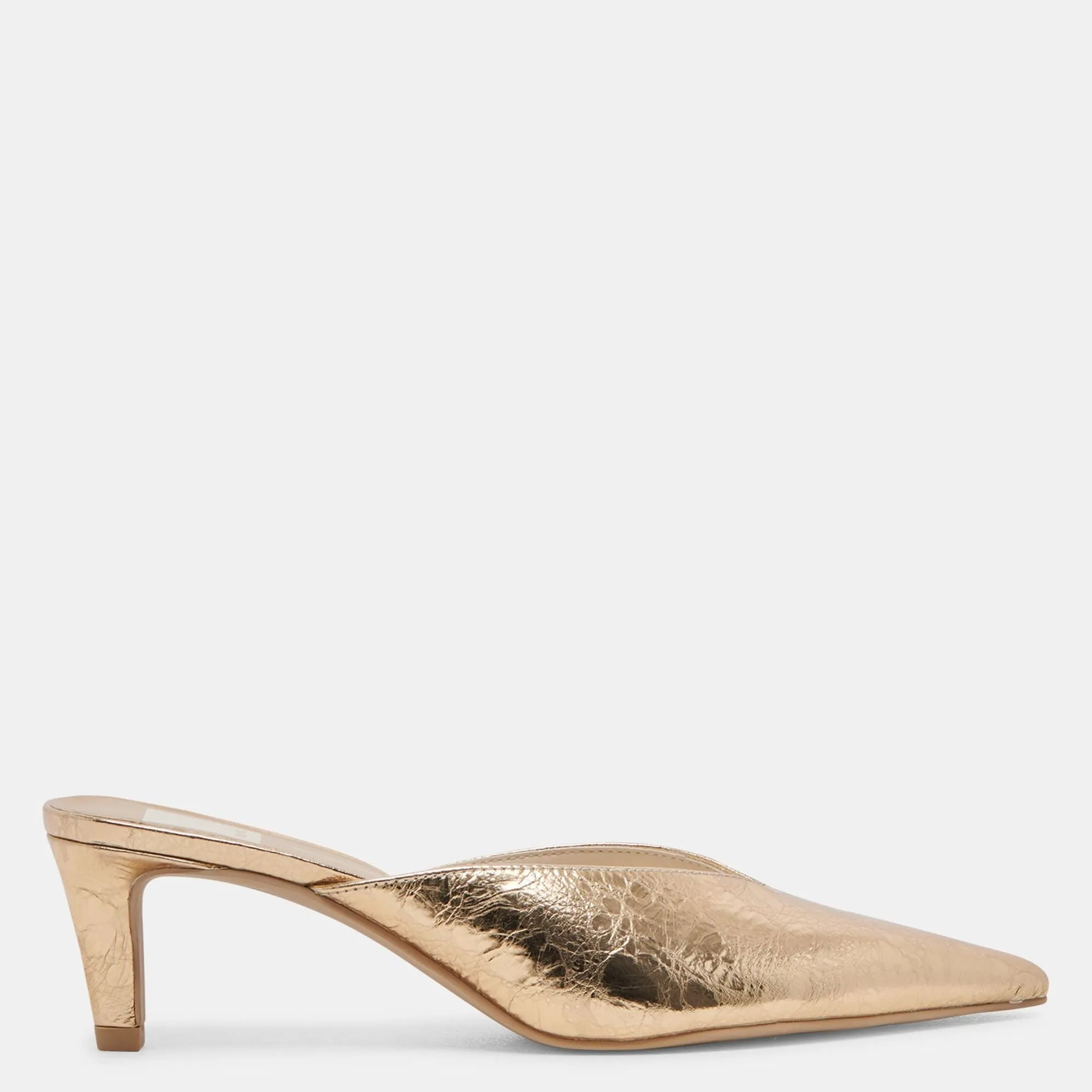 Sarina Heels Beige Crinkle Patent