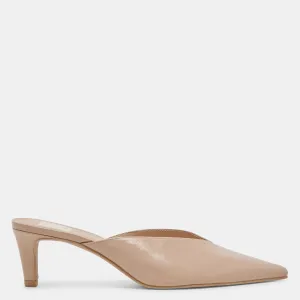Sarina Heels Beige Crinkle Patent