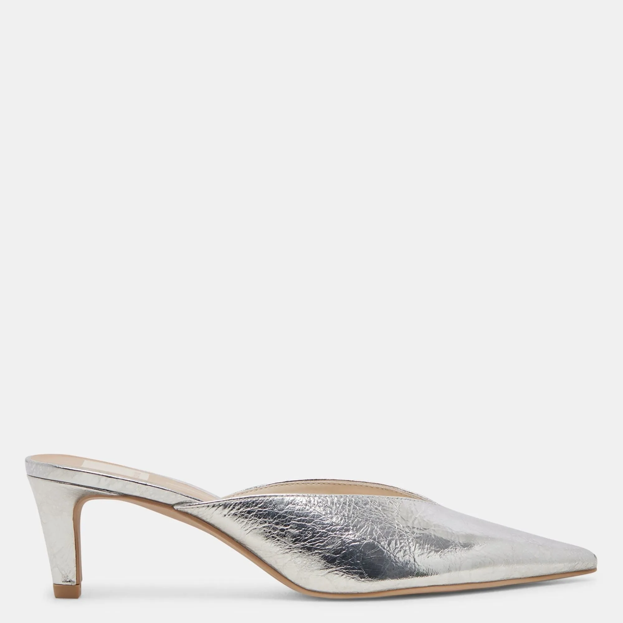 Sarina Heels Beige Crinkle Patent