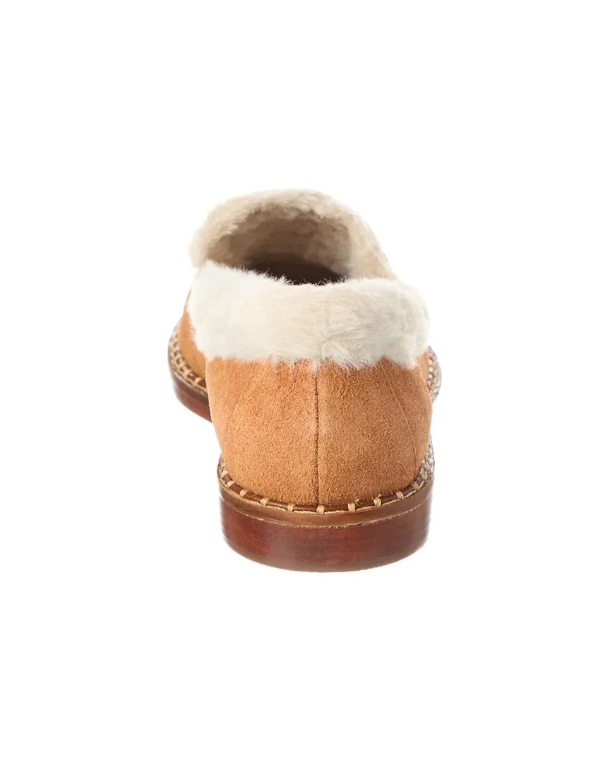 SCHUTZ Christie Furry Suede Flat