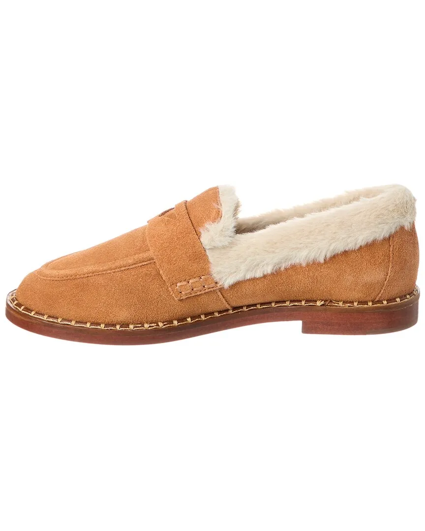 SCHUTZ Christie Furry Suede Flat
