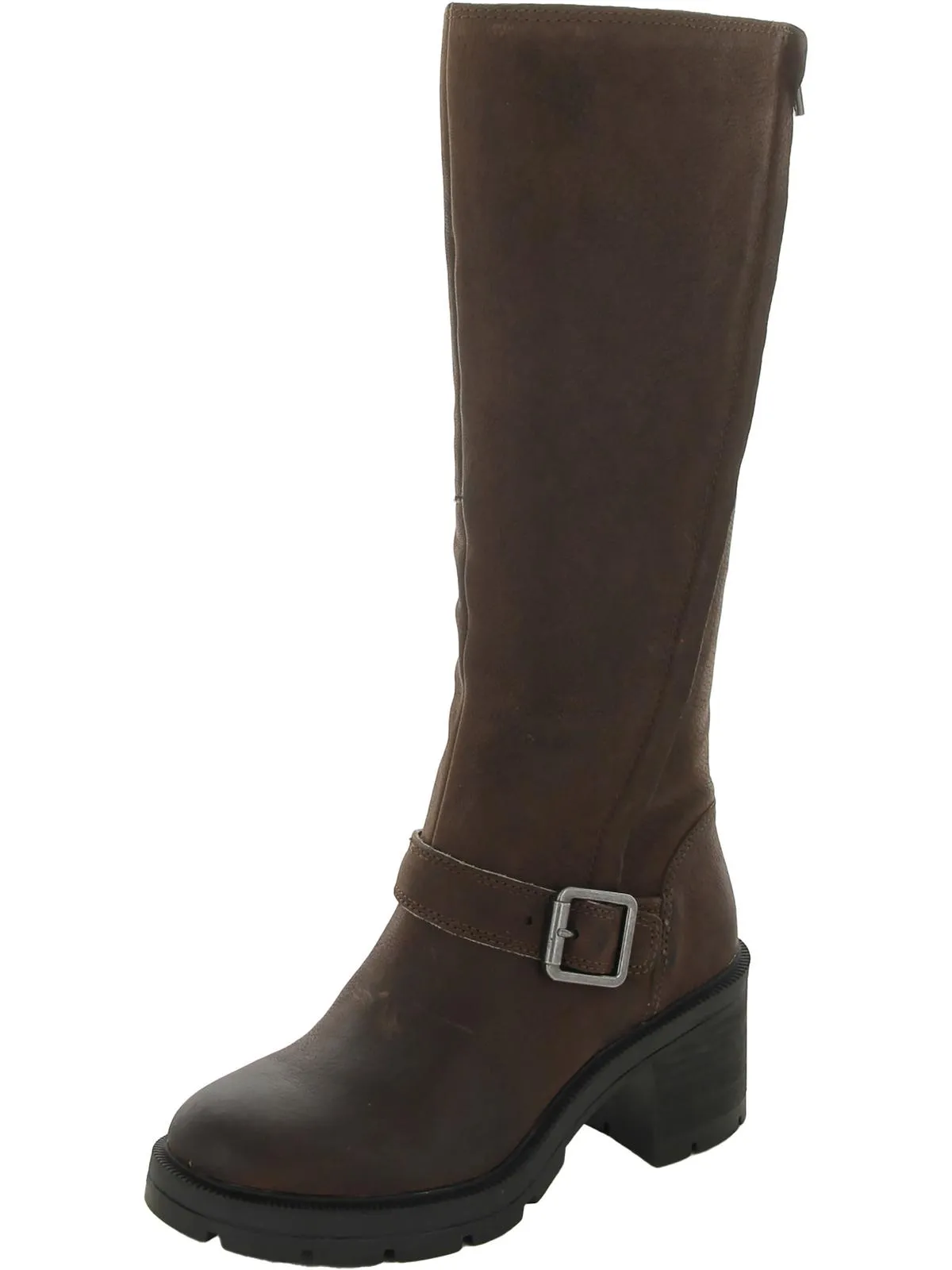 Scoty  Womens Leather Pull On Knee-High Boots