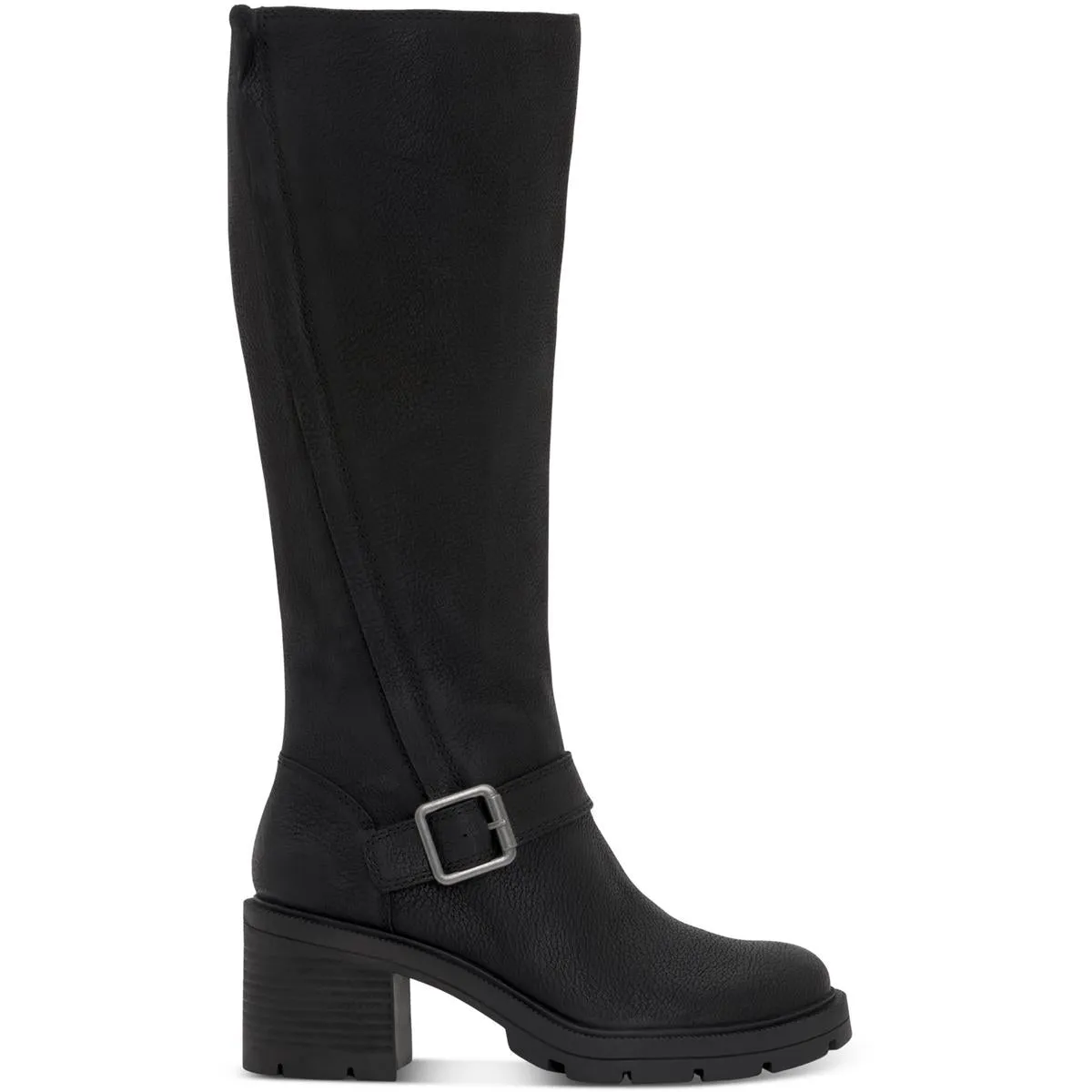 Scoty  Womens Leather Pull On Knee-High Boots
