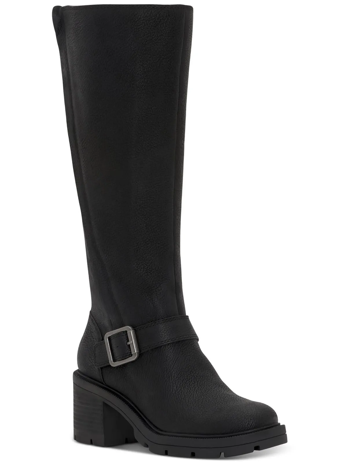 Scoty  Womens Leather Pull On Knee-High Boots