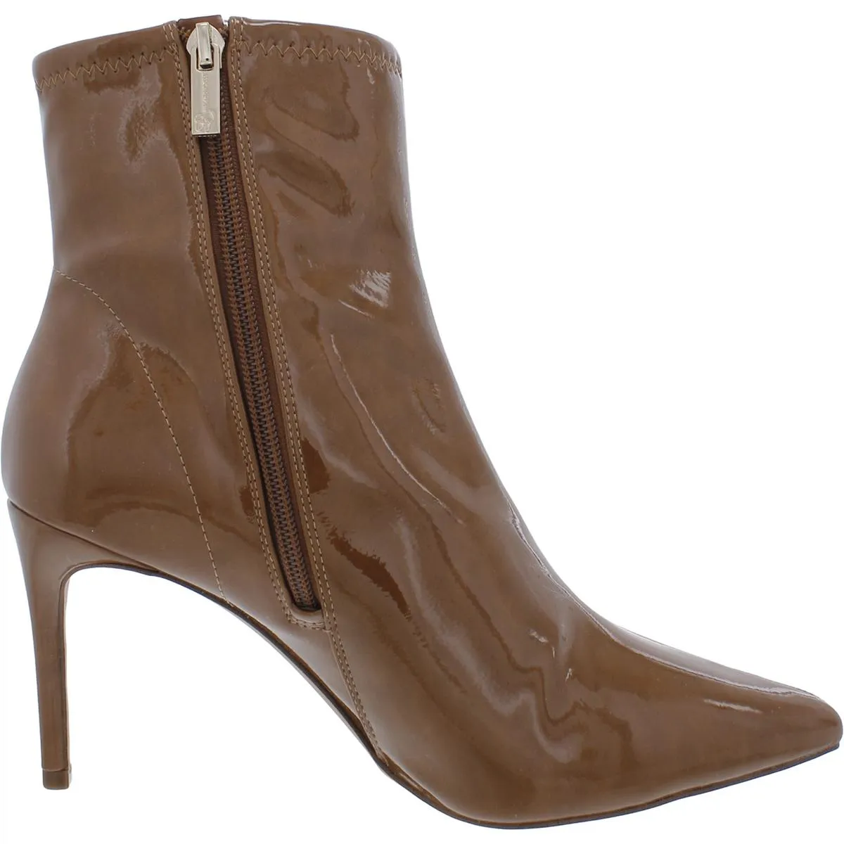 Semaja Womens Zipper Pointed Toe Booties