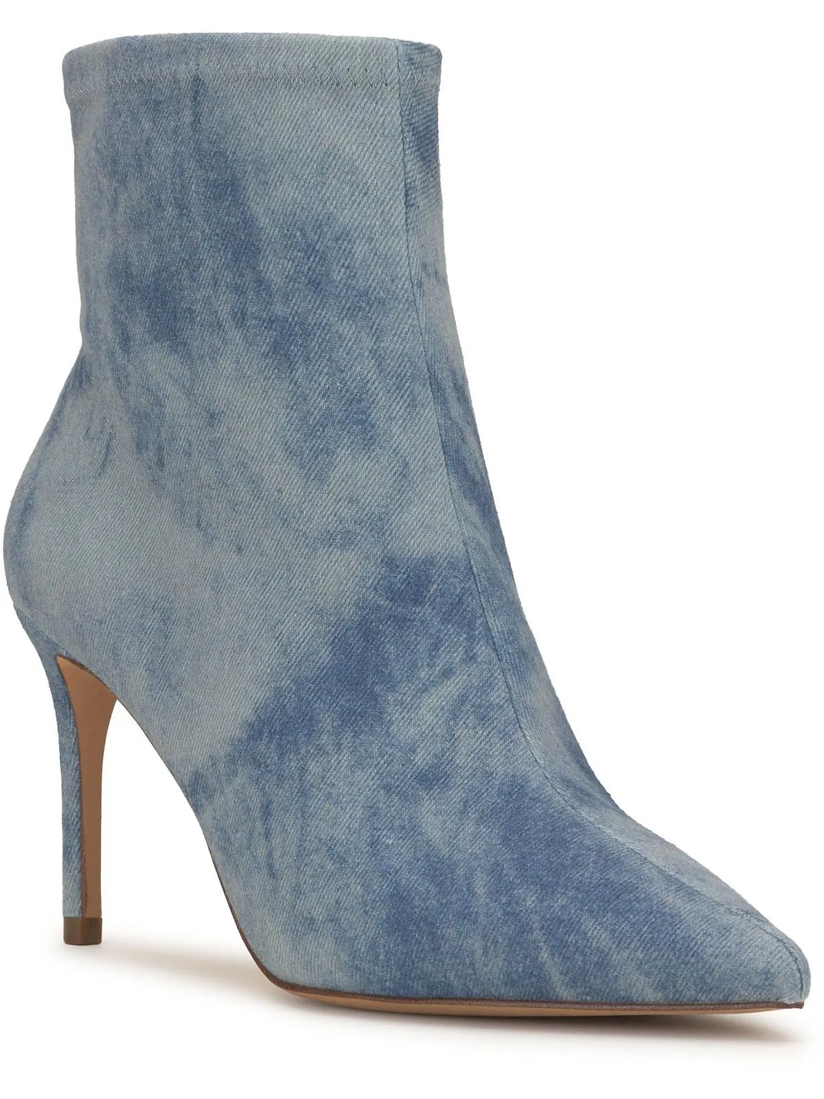 Semaja Womens Zipper Pointed Toe Booties
