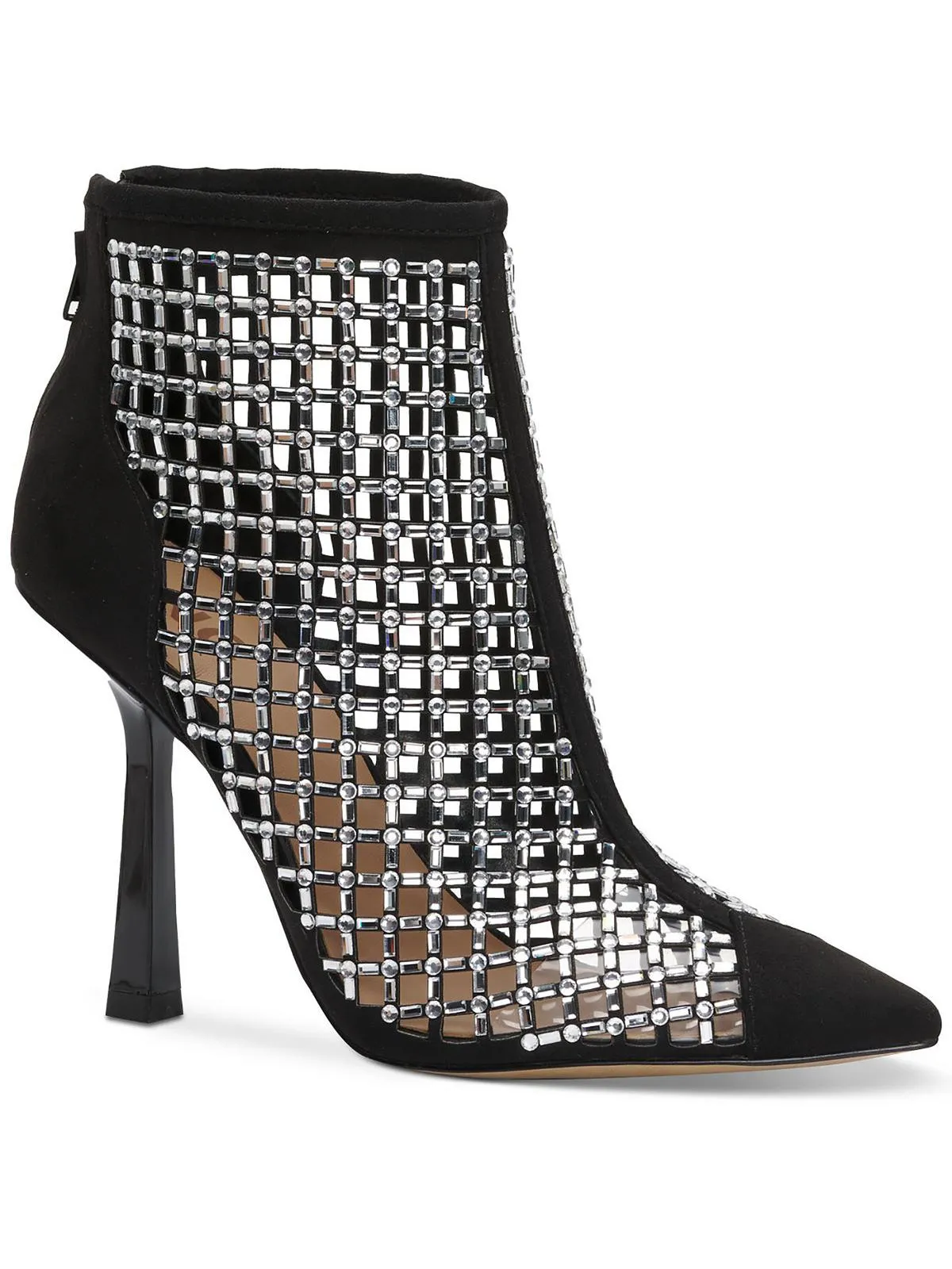 Senalda Womens Rhinestone Cage Ankle Boots