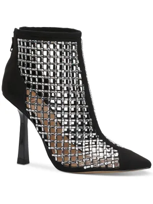 Senalda Womens Rhinestone Cage Ankle Boots
