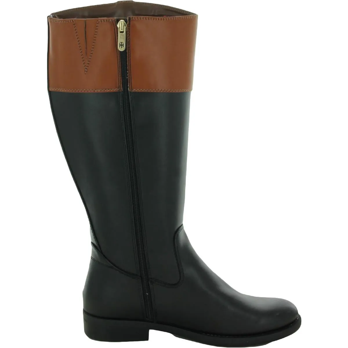 Shano Womens Faux Leather Wide Calf Riding Boots
