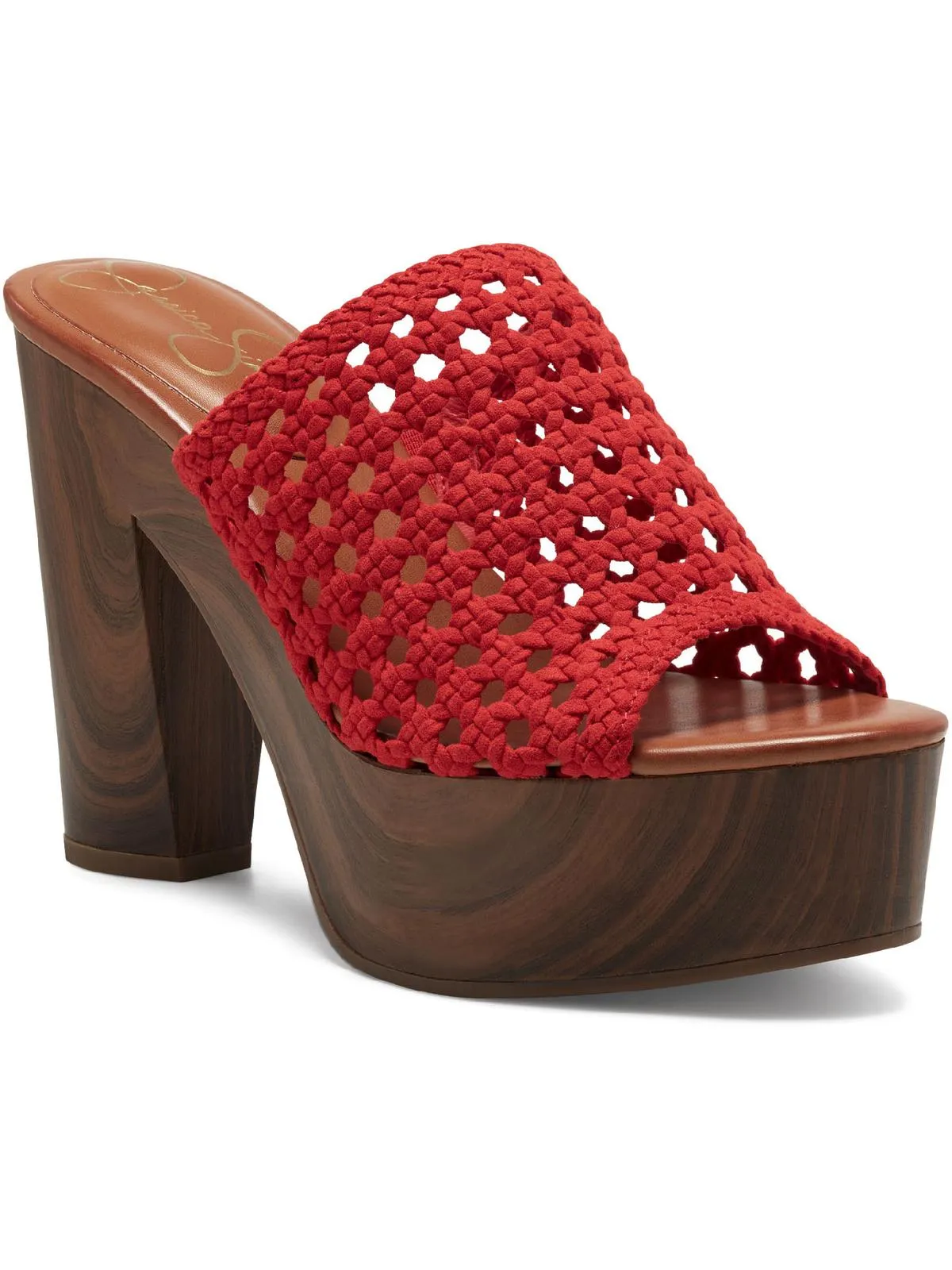 Shelbie 2 Womens Woven Slip On Heels