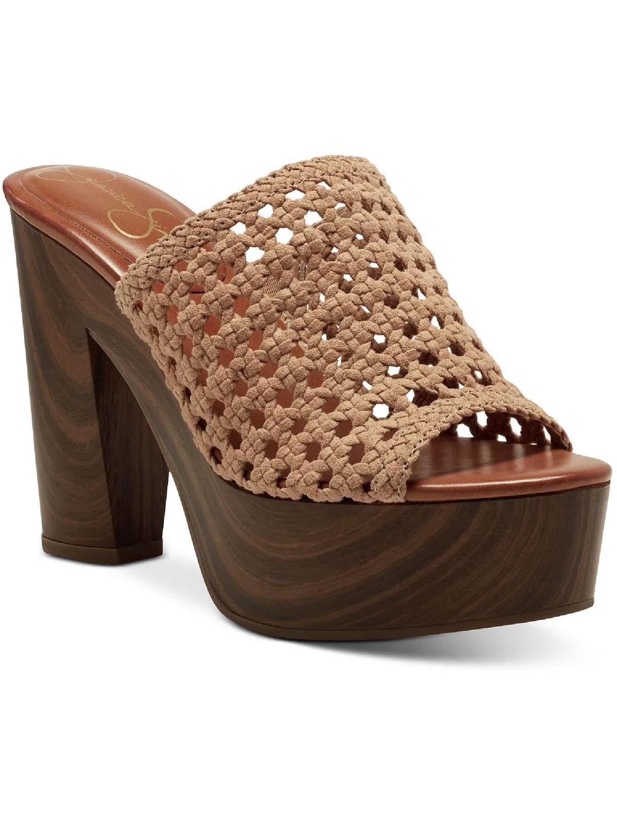 Shelbie 2 Womens Woven Slip On Heels