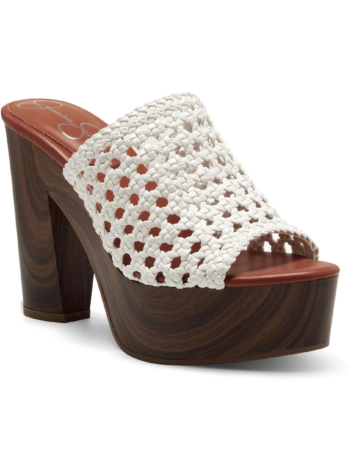Shelbie 2 Womens Woven Slip On Heels