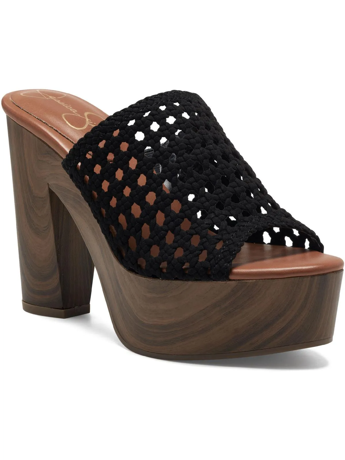 Shelbie 2 Womens Woven Slip On Heels