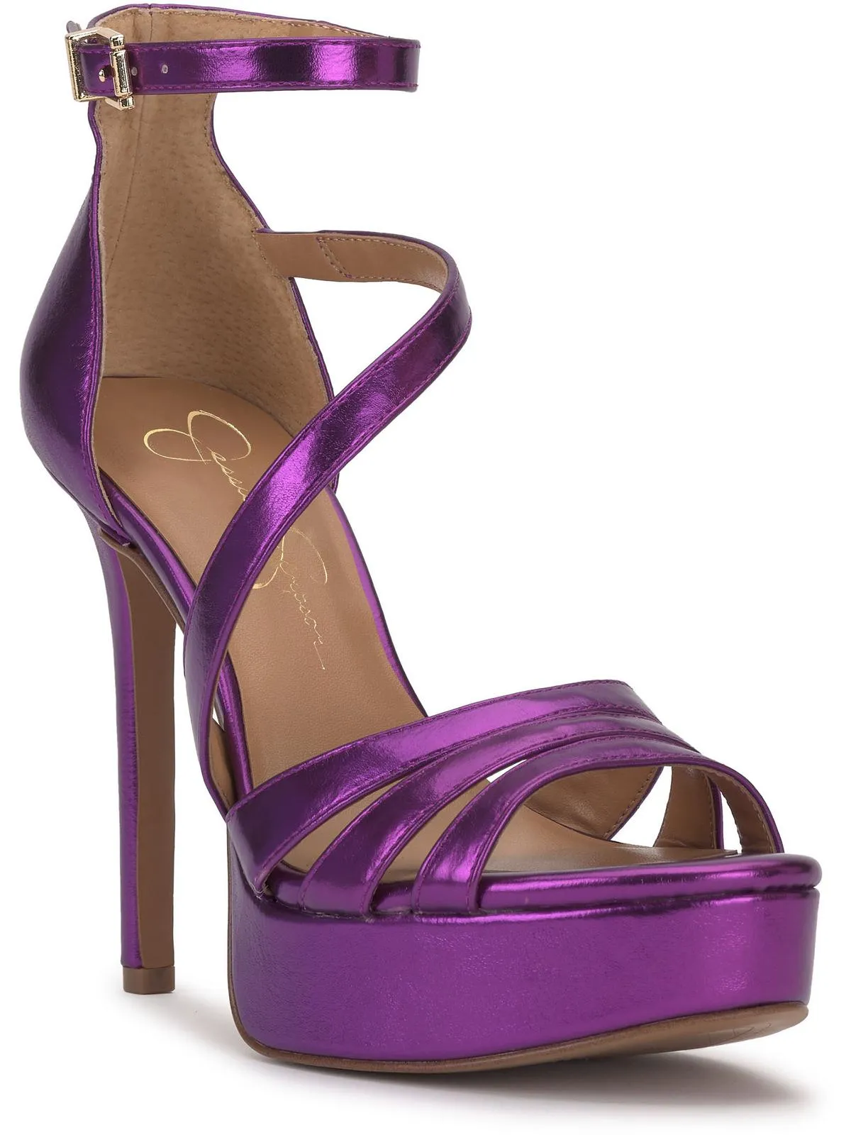 Shyremin Womens Metallic Platform Pumps