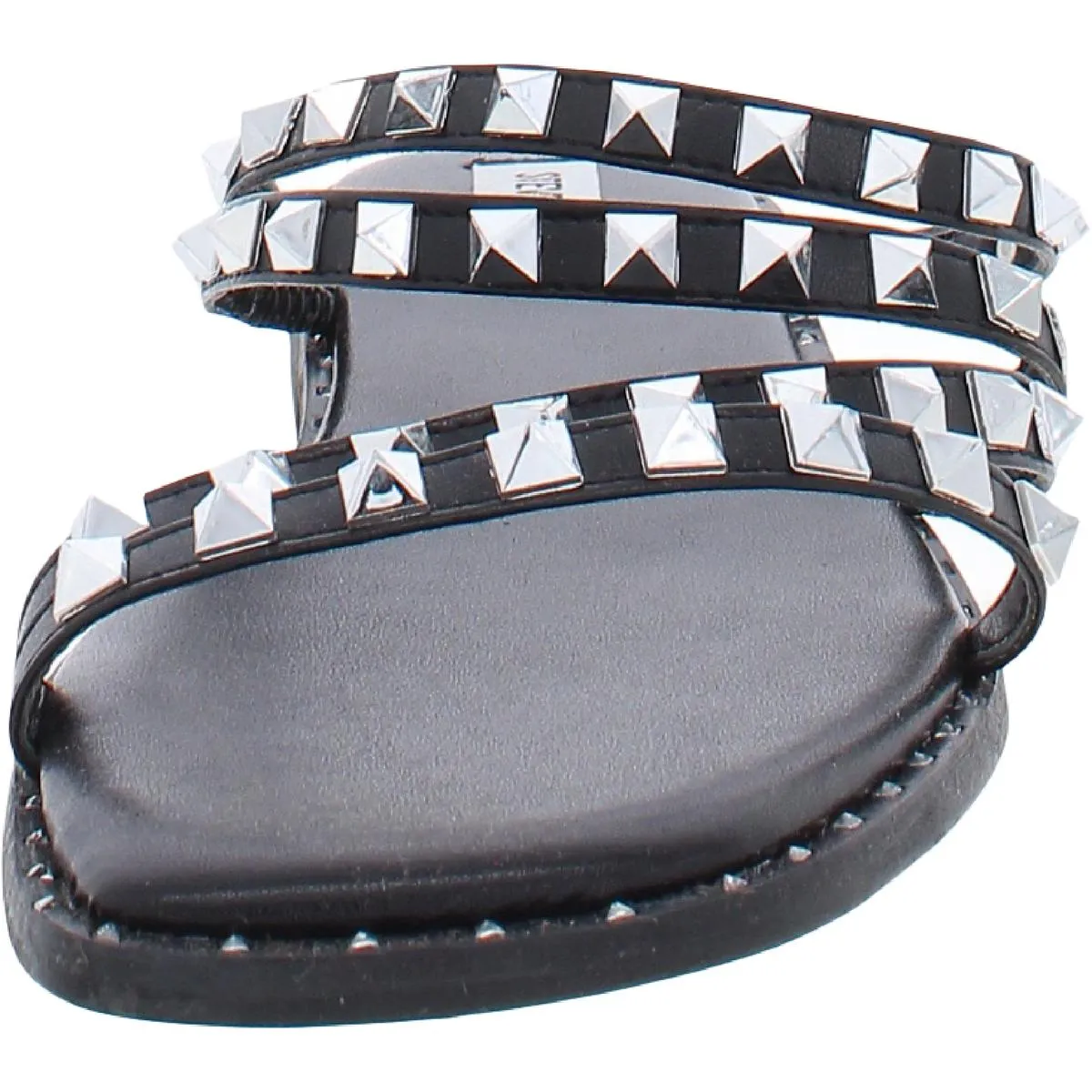 Skyler Womens Square Toe Slip On Flat Sandals