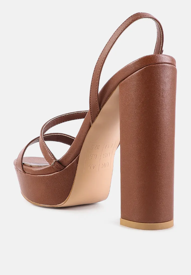 slegs high block heel platform sandals
