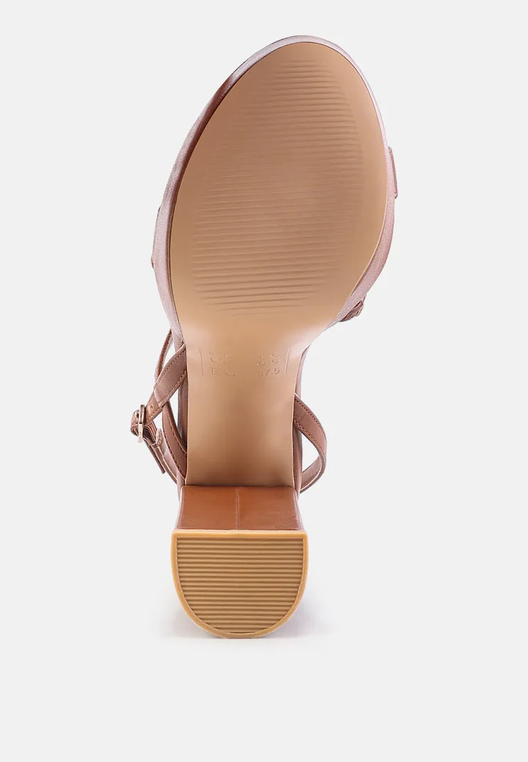 slegs high block heel platform sandals