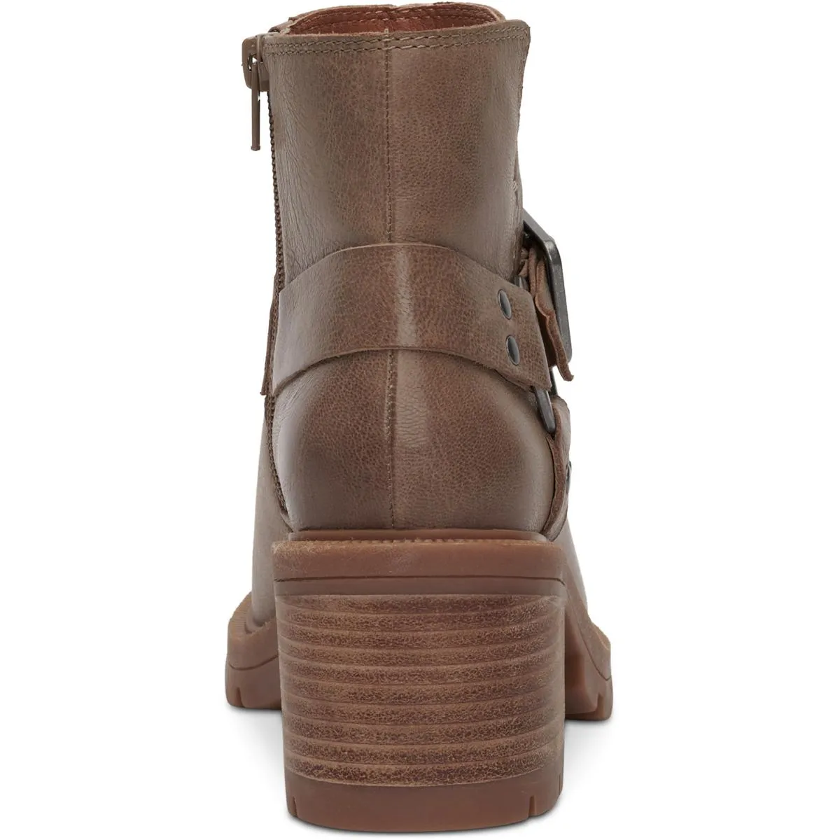 Slyvin  Womens Leather Zipper Booties