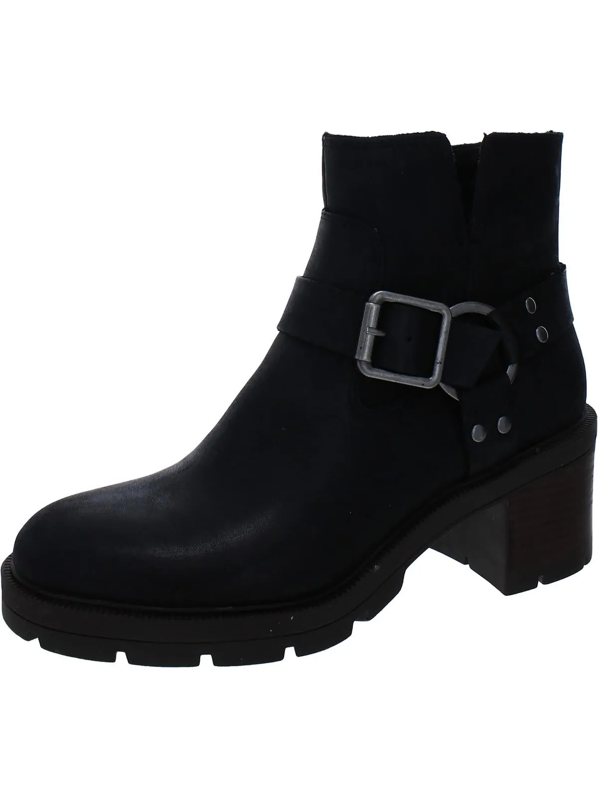 Slyvin  Womens Leather Zipper Booties