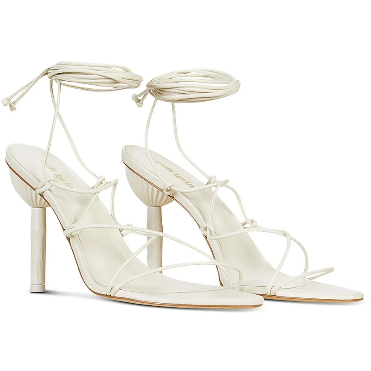 Soleil Womens Leather Open Toe Pumps