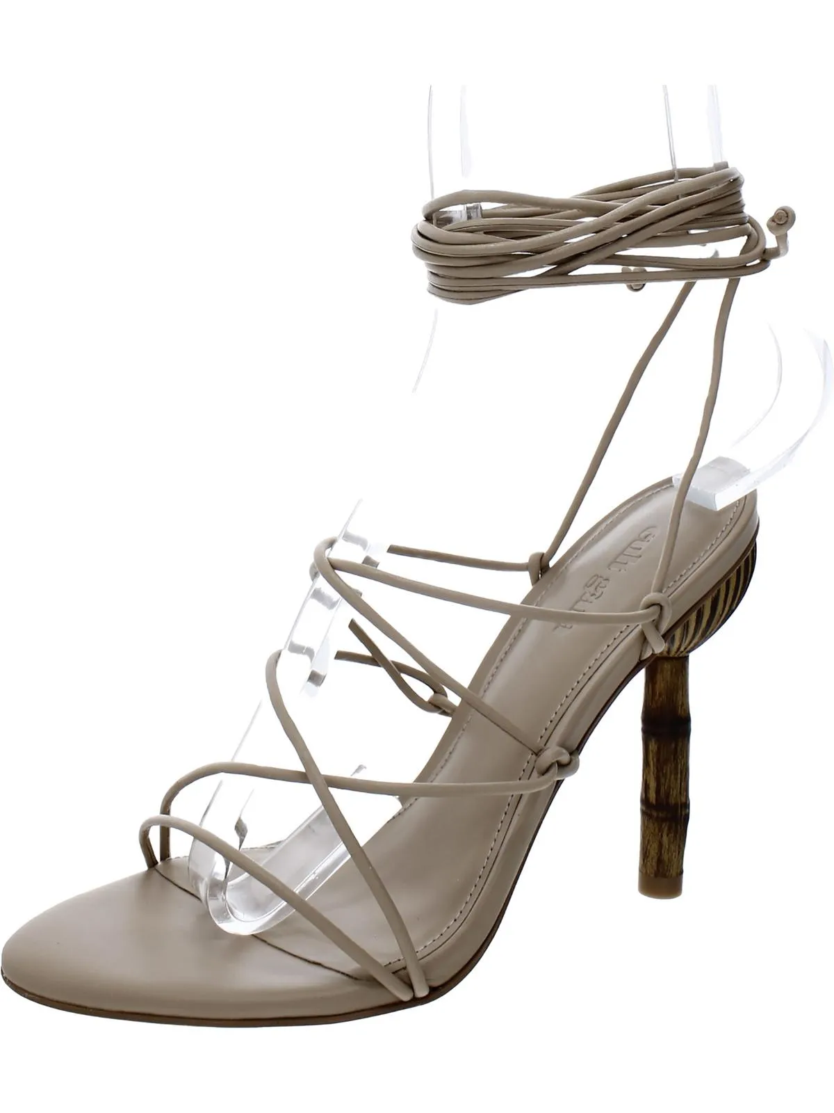 Soleil Womens Leather Open Toe Pumps