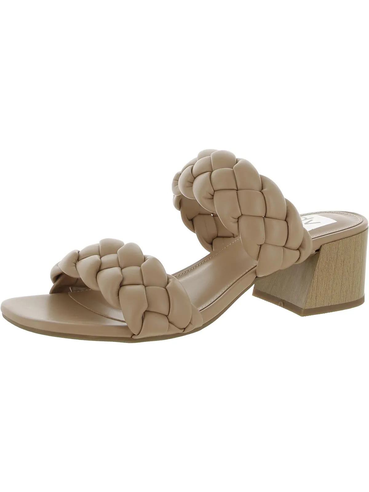Stacey Womens Braided Slip On Heels