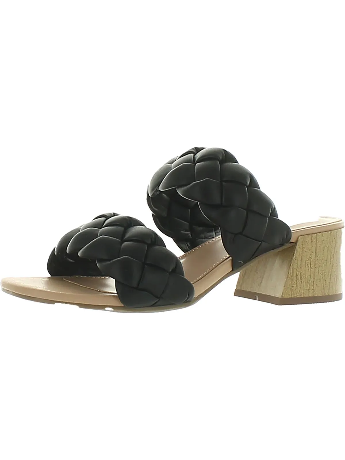 Stacey Womens Braided Slip On Heels