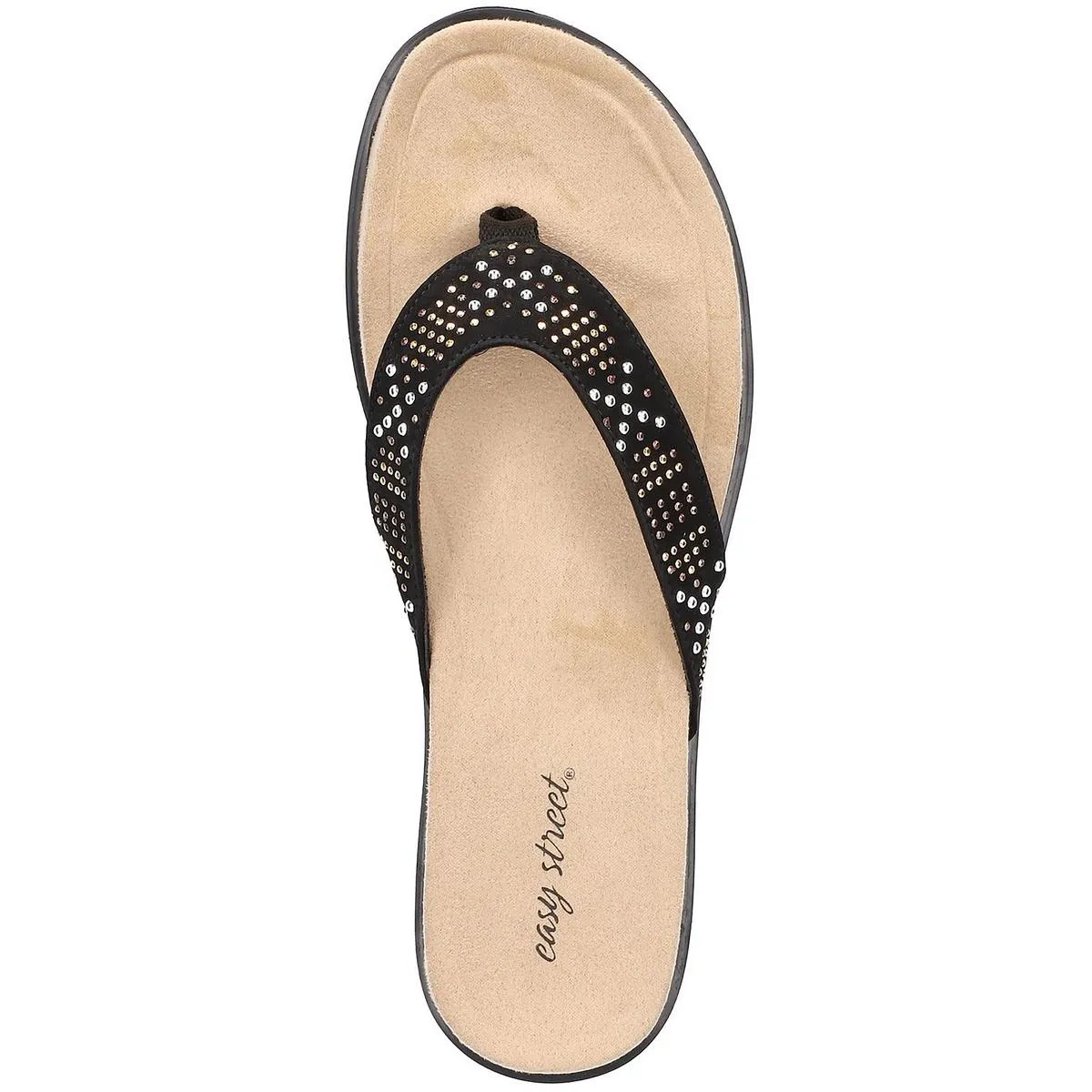 Stevie Womens Padded Insole Open Toe Thong Sandals