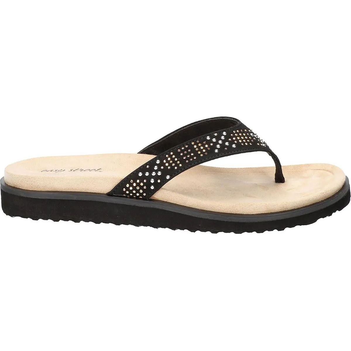 Stevie Womens Padded Insole Open Toe Thong Sandals