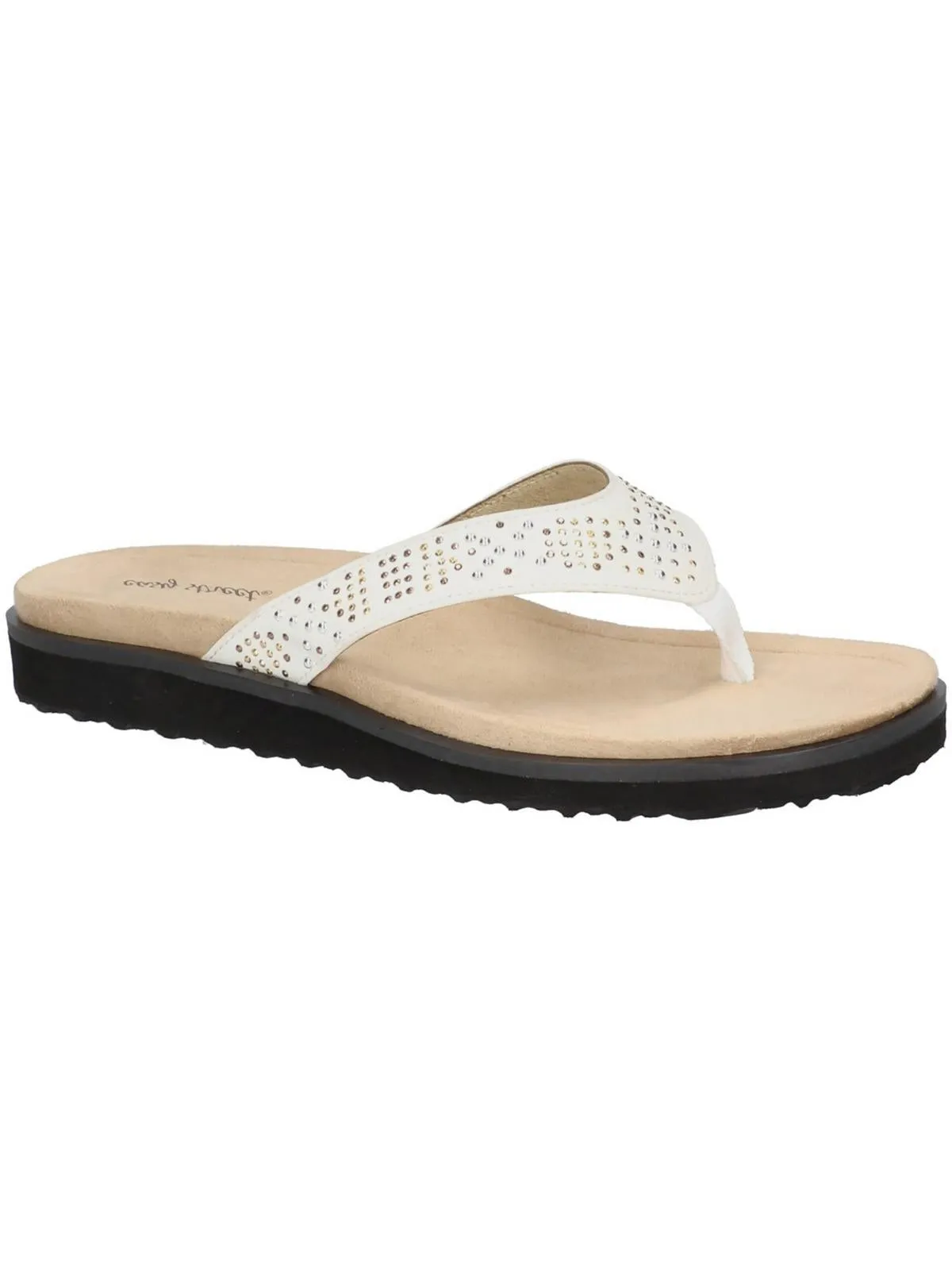 Stevie Womens Padded Insole Open Toe Thong Sandals