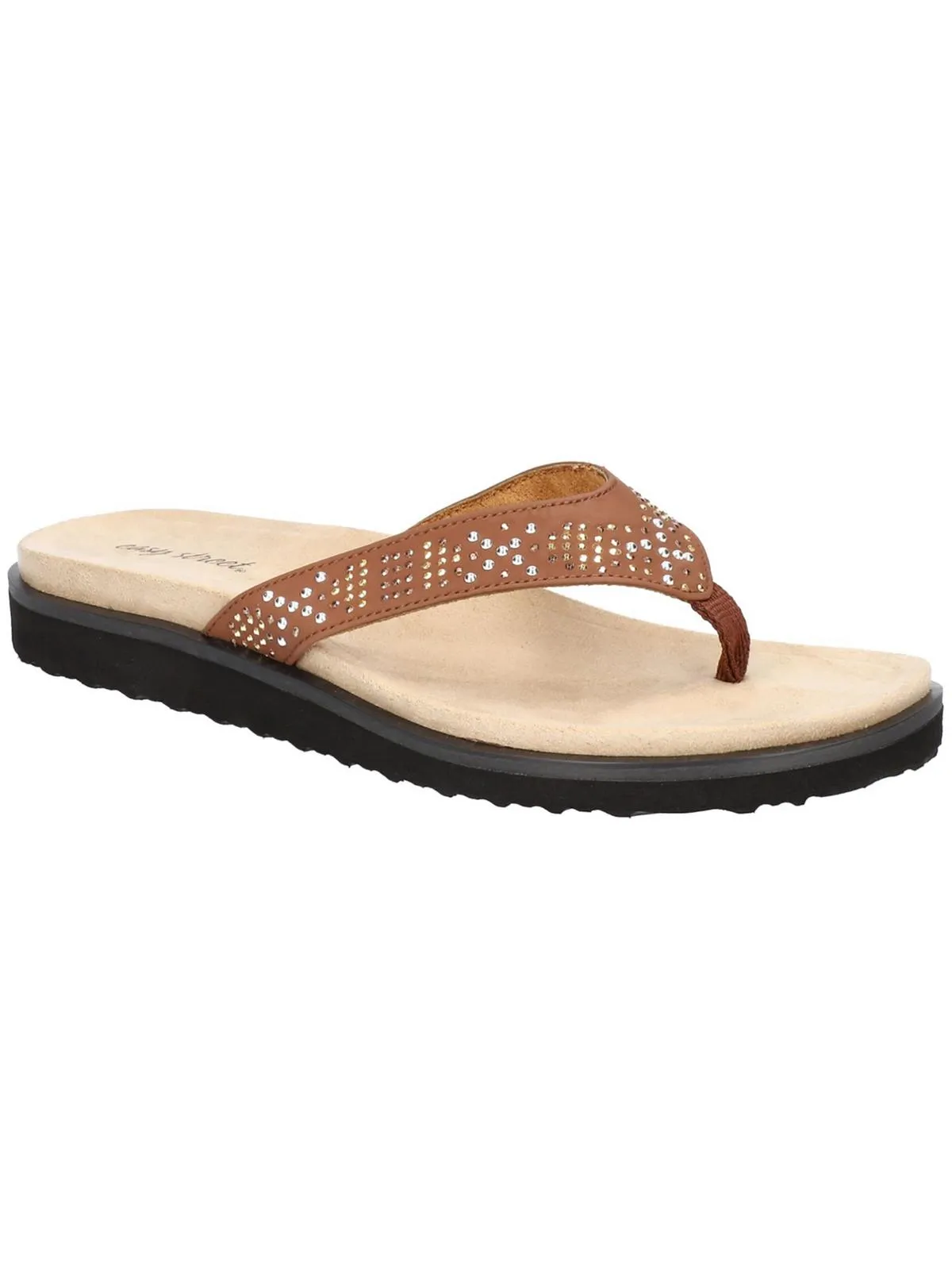 Stevie Womens Padded Insole Open Toe Thong Sandals
