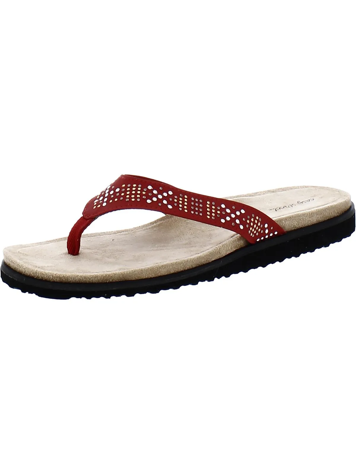 Stevie Womens Padded Insole Open Toe Thong Sandals