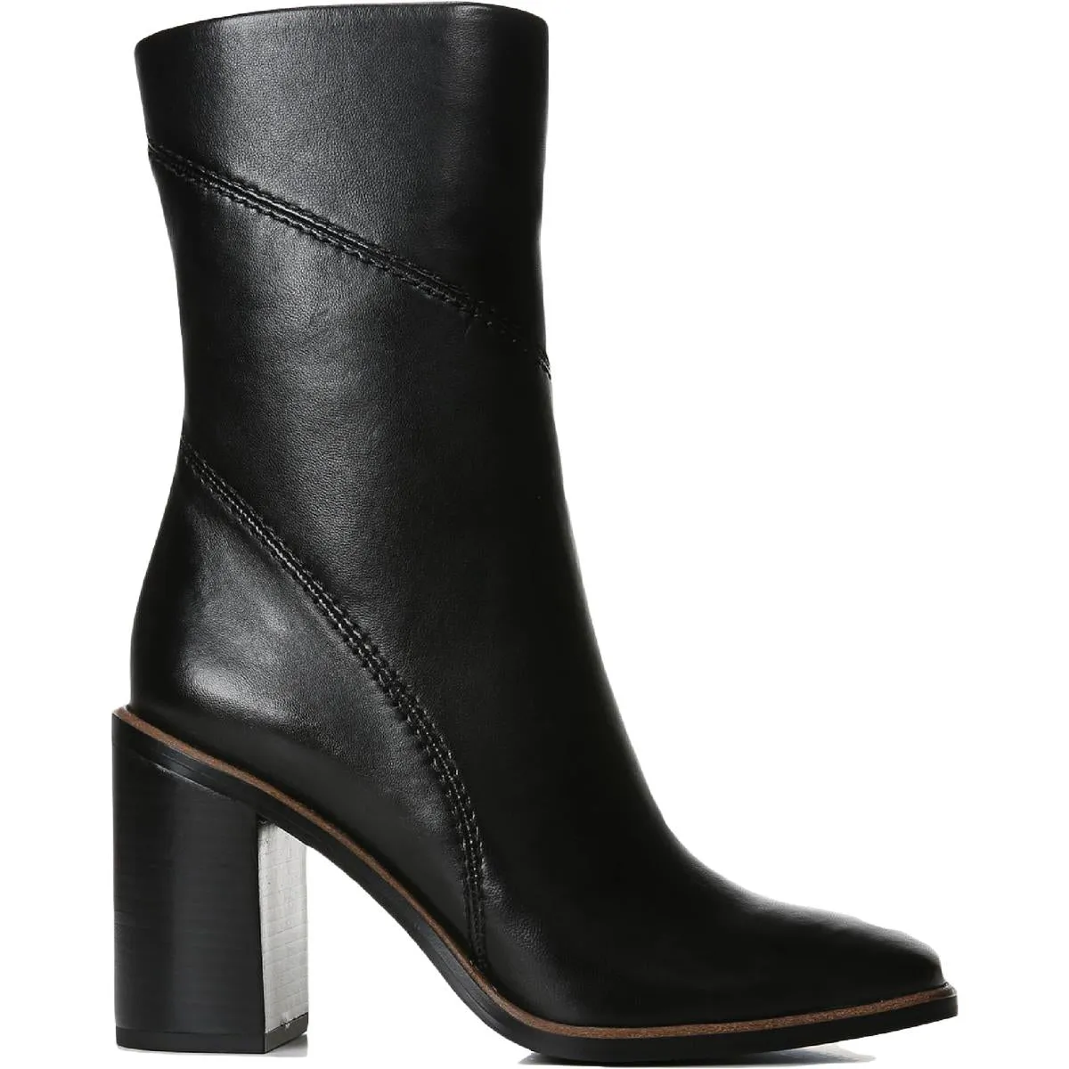 Stevie Womens Zipper Square Toe Booties