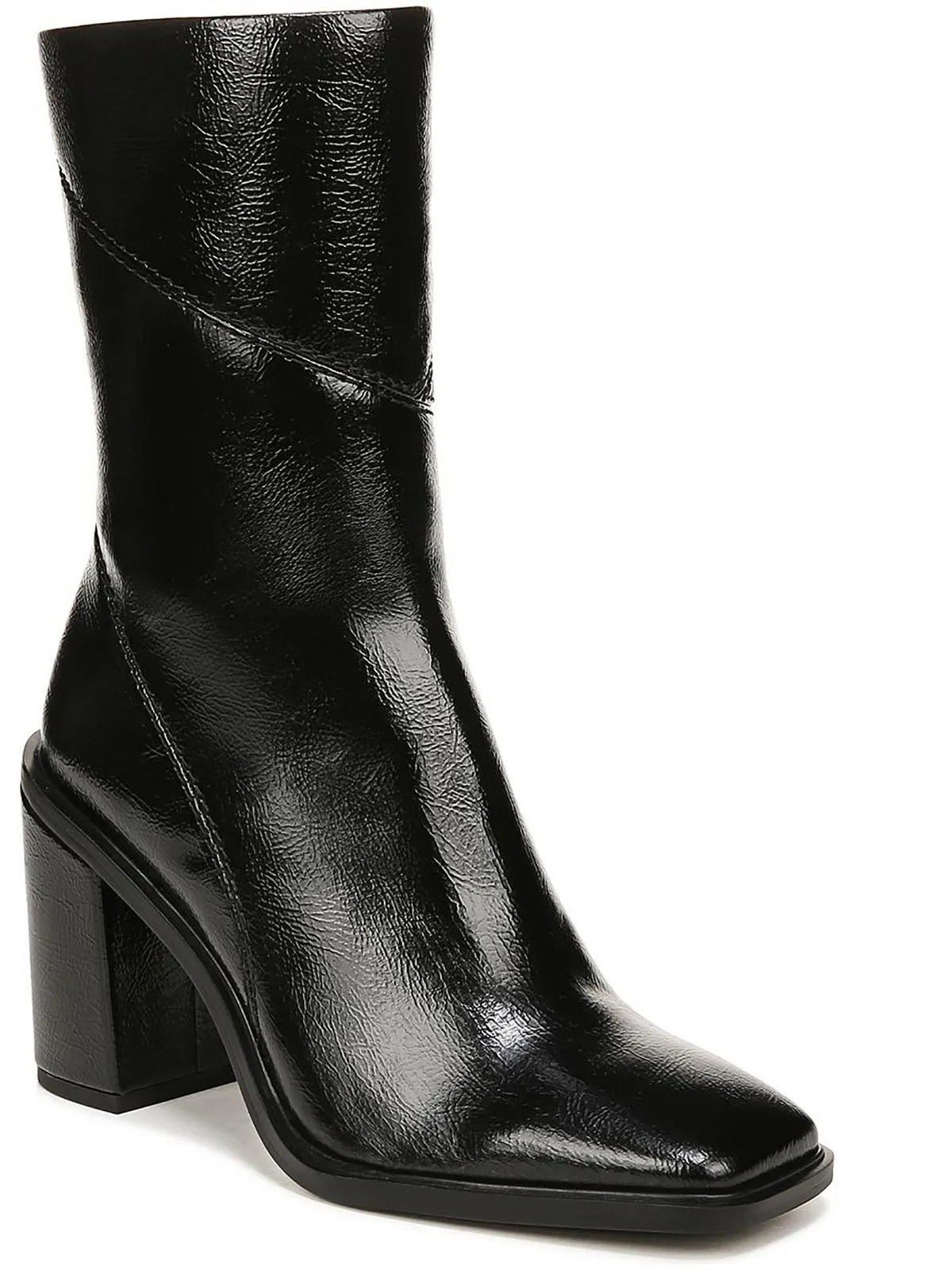 Stevie Womens Zipper Square Toe Booties
