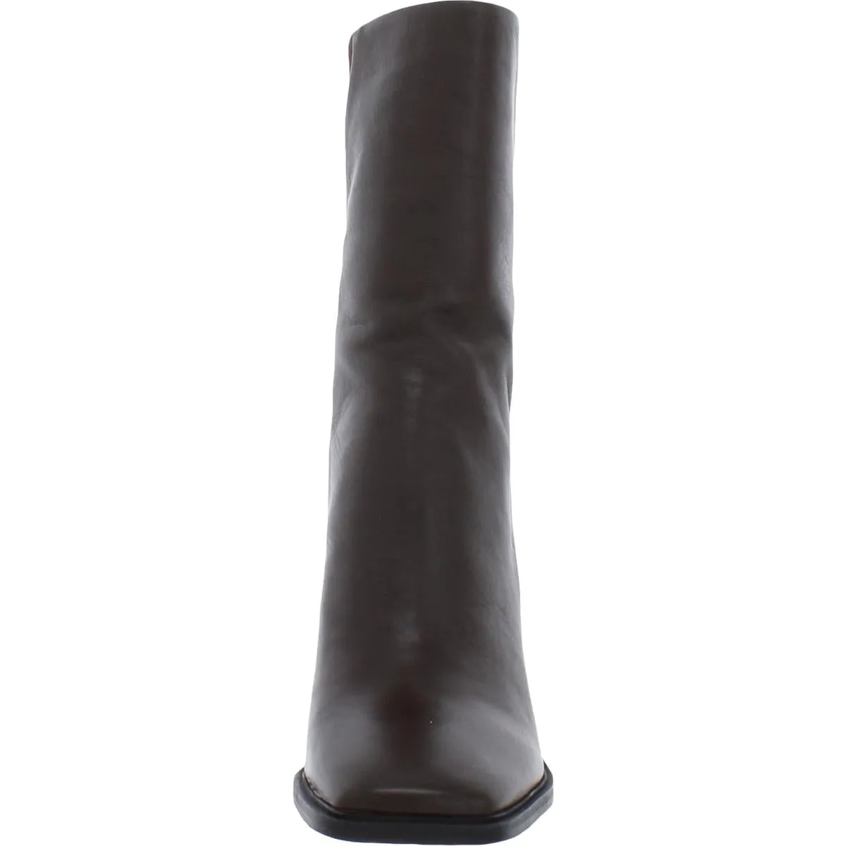 Steviena Womens Leather Square Toe Mid-Calf Boots