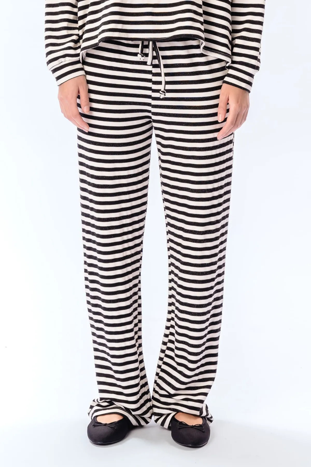Stripped Pants - Black