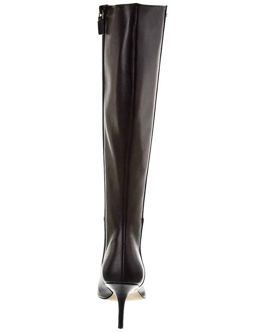 Stuart Weitzman Mara 75 Zip Leather Knee-High Boot