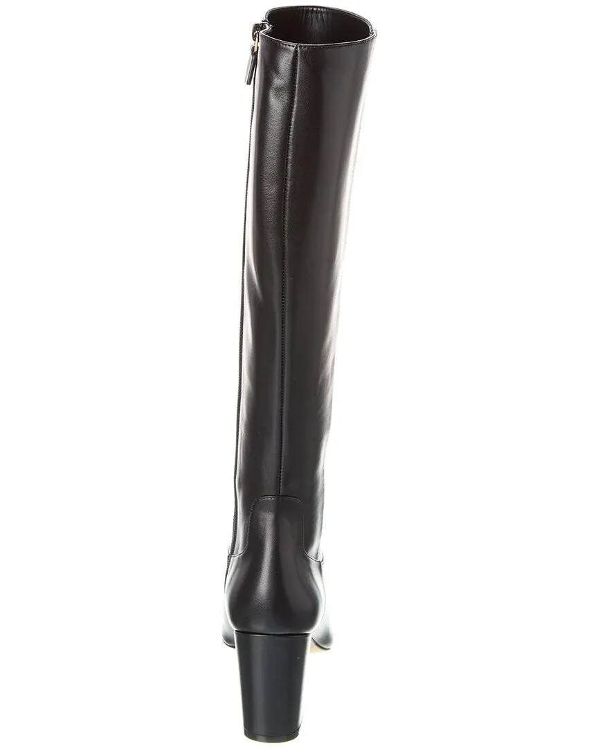 Stuart Weitzman Renegade Zip 75 Leather Knee-High Boot