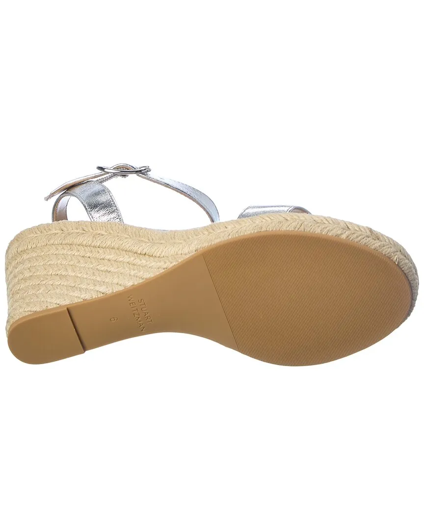 Stuart Weitzman Teddi Leather Wedge Sandal