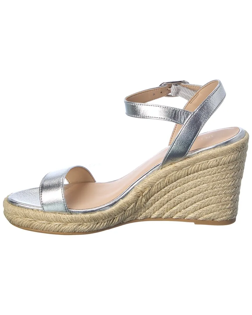 Stuart Weitzman Teddi Leather Wedge Sandal
